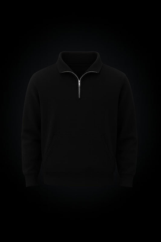 Black Half-Zip Pullover