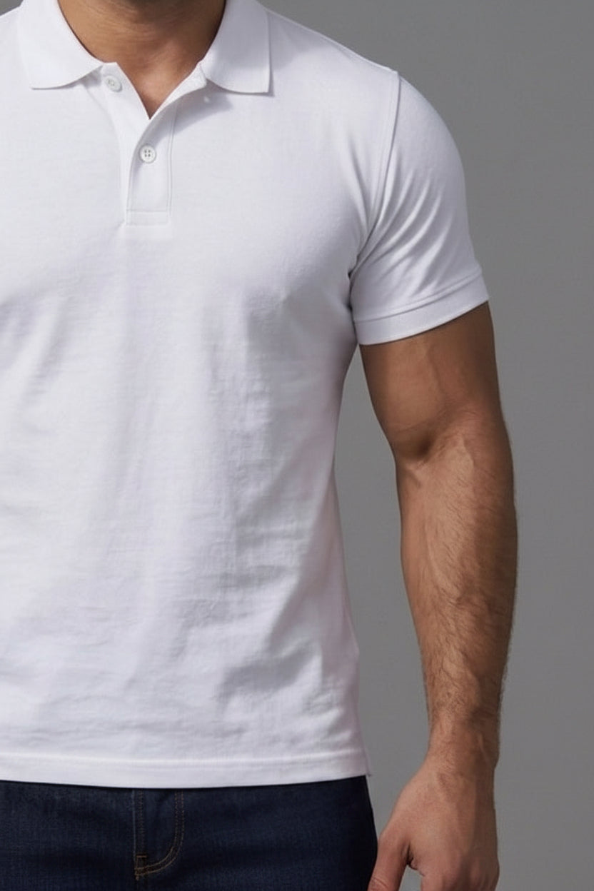 Slim Polo Shirt - White