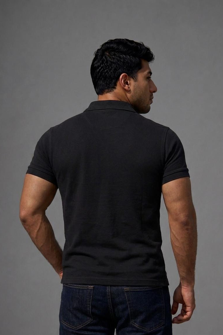Slim Polo Shirt - Black