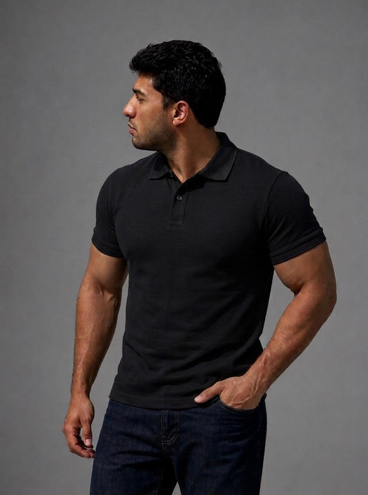 Slim Polo Shirt - Black
