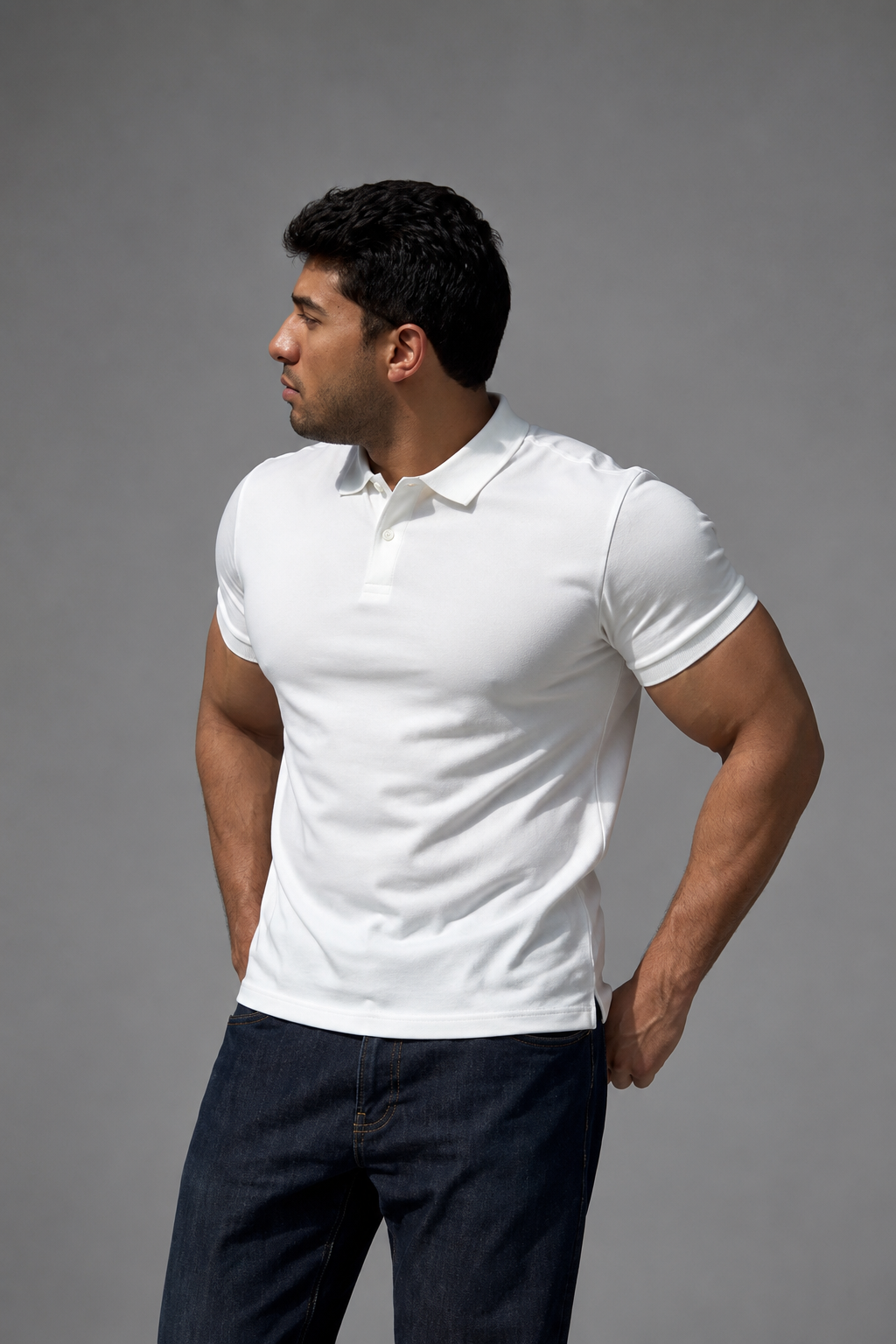Slim Polo Shirt - White