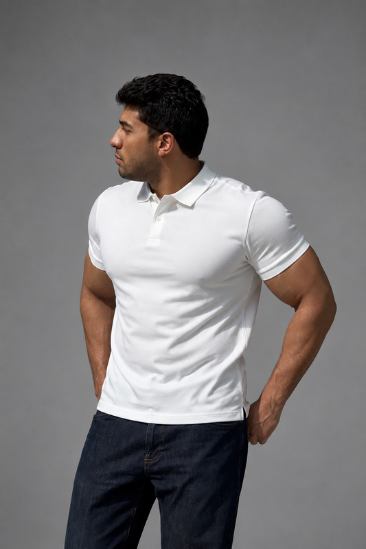 Slim Polo Shirt - White